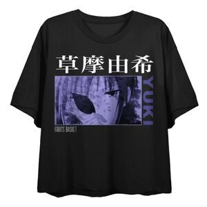 Fruits Basket Yuki Black Juniors Crop T-Shirt